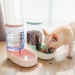 3.8L Automatic Pet Feeder Large Capacity Water Dispenser For Dog Cat Drinker Bowl s Bottle Eating Y200917