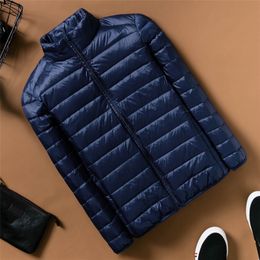 Winter Fashion Brand Ultralight Duck Down Jacket Mens Packable Streetwear Feather Coat Waterproof Warm Men Clothes 201210