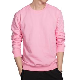 Mens loose Hoodies Pink Black Red Grey White Candy Colour Hoodies breathable Cotton Sweatshirts casual Outwear soft Clothes 210924