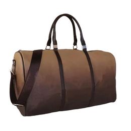 Classical Designer 50CM Large Capacity General Purpose Travel Bags Womens Mens Leather Canvas Carry Luggage Famous Shoulder Straps Duffel Bag Messenger 080