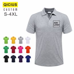 Summer Men s Tops DIY Brand Custom Unisex Style Mens Polo Shirts Embroidered Printed With Short Sleeve Golf Clothing 220615