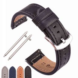 Cowhide band Black Blue Gray Brown Genuine Leather Strap Bnad For Women Men Bracelet For es For Samsung Gear S3 G220420