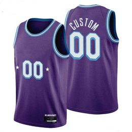 Printed Los Angeles Custom DIY Design Basketball Jerseys Customization Team Uniforms Print Personalised any Name Number Men Women Youth Boys Purple Jersey