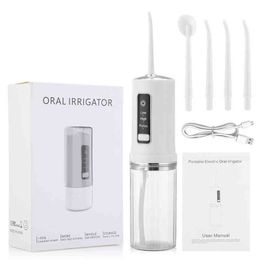 Oral Irrigator 3 Modes 230ml Dental Water Flosser Jet Portable USB Rechargeable Thread Teeth Cleaner Dropship 220513