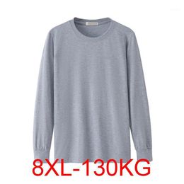 Men's T-Shirts T-Shirt Long Sleeve Winter 7XL 8XL 134cm Large Size 5XL 6XL Cotton Home