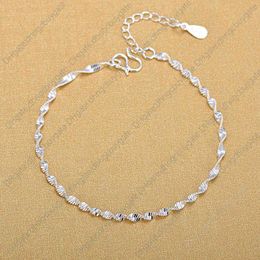 Fashion Simple Elegant Twisted Chain Bracelets Jewelry for Woman Wave Anklet Gifts