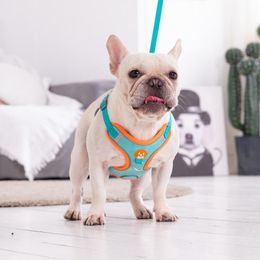 Dog Collars & Leashes Pet Reflective Vest Outdoor Travel Chest Strap Takeaway Running Traction Rope Collar Small And MediumDog