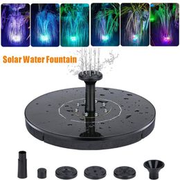 Garden Decorations 16/18cm Solar Water Fountain Pool Pond Waterfall Spring Decoration Outdoor Bird Bath Power Floating WaterGarden