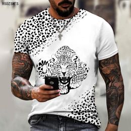 Animal World Leopard 3d Printed Mens And Womens T-shirts Hd Short-sleeved Oversized Summer Tops2519