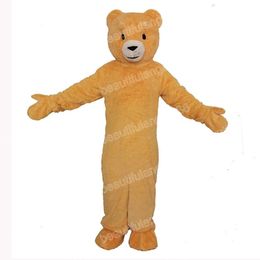 Halloween Yellow Bear Mascot Costumes Cartoon Theme Character Carnival Unisex Adults Outfit Christmas Party Outfit Suit