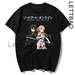 Men's T-Shirts Sword Art Online Anime T-Shirt 2022 Great SAO Tee Shirt For Man Summer Nice O-neck Top Fun Fashion Short Sleeve Men PrintedMe