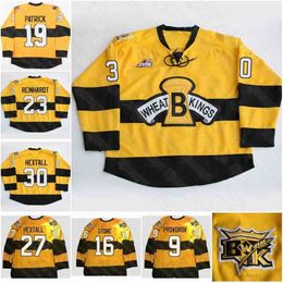 CeoC202 Kowell Brandon Wheat Kings Hockey Jerseys Cole Reinhardt ron hextall ivan provorov Nolan Patrick Stone Wiebe Hexall Stitched Jersey