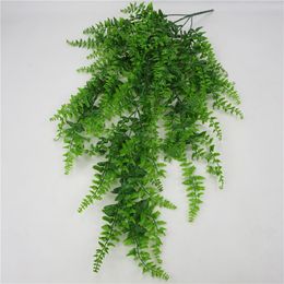 Decorative Flowers & Wreaths 2Pcs Artificial Plant Plastic Wall Hanging Persian Vine Family Wedding Garden Club Bar DecorationDecorative Dec