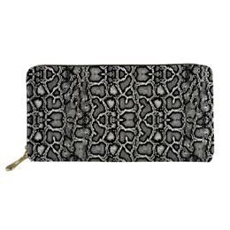 zip purses UK - Wallets Luxury PU Leather Women Wallet Casual Snake Print Zip Around Phone Long Clutch Bag Stylish Ladies Card Holder Coin Purse