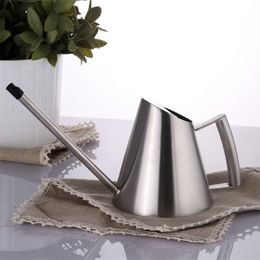 Home gardening tools stainless steel watering pot potted succulents long mouth watering flower kettle small water cans mx6131641 T200518