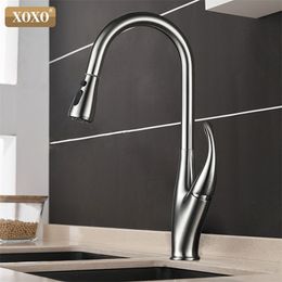 XOXO Kitchen Faucets Pull Out Cold and Hot Single Handle Kitchen Tap Single Hole Handle Swivel Water Mixer Tap Mixer Tap 83036A T200423