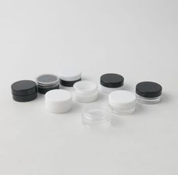 6000pcs 1ML Plastic Clear Empty Jar 1G Cosmetic bottle Mini Pot Acrylic Makeup Eyeshadow Lip Balm Nail Art Container Travel Sample Size
