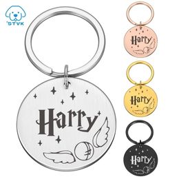 Custom Dog Tag Personalized Engraved Pet Puppy Cat ID Collar Tags Stainless Steel Pet Accessories For Small Dogs Cat Pet Shop 220610