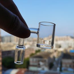Flat Top Quartz Banger Nail Glass Bong Smoking Accessories 4mm Thick Bottom 25mm OD 2mm Wall Female Male 10mm 14mm 18mm Joint For Coil Dab Oil Rigs Bongs
