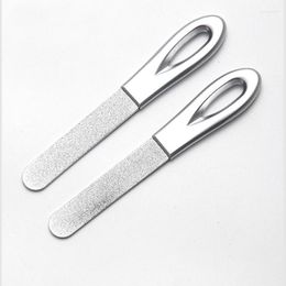 Nail Files 1 Pcs Double-Sided Stainless Steel Sand-Plated File Frosting Strip Polished Glass Sandpaper Wood Chip 9 Cm&% Prud22