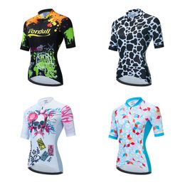 2024 Women's Triathlon Cycling Jersey Short Sleeve MTB Maillot Bike Shirt Downhill Jersey Pro Team Tricota Mountain Bicycle Clothing