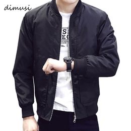 DIMUSI Mens Bomber Jacket Spring Autumn Windbreaker Coats Casual Solid Thin Male Brand Outerwear Clothing 4XLTA117 220813