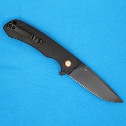 New Arrival Allvin R5604 Flipper Folding Knife D2 Black Titanium Coating Drop Point Blade Stainless Steel Sheet G10 Handle Ball Bearing EDC Knives With Nylon Bag