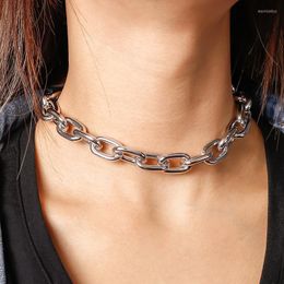 Chokers Punk Chunky Chain Necklaces For Women Fashion Statement Metal Choker Hiphop Party Jewelry Accessories Gifts Morr22