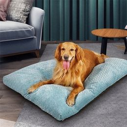 HOOPET Pet Dog Mat Soft Pillow Bed For Dogs Soft Flannel Thickened Pet Soft Fleece Pad Winter Warm Bed Mat For Medium Big Dog 201119