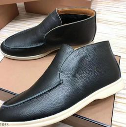 loro piano Mens Leather Womens Genuine Winter Fur Dress Casual Shoes Designer Open Walk Flats Mocassin Plus Size 45 464074263 H0rz