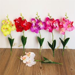 Decorative Flowers & Wreaths Artificial Fake Flower Phalaenopsis Mini Butterfly Orchid Home Garden DecorationDecorative DecorativeDecorative