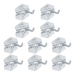 Hooks & Rails 10PCS Tool Hanging Hook Metal Display Rack Shop Good Shelf Thickening Hole Plate Household Kitchen 50MMHooks