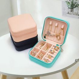 New Jewelry Organizer Display Storage Box Travel Earrings Necklace Ring Holder Jewelry Case Boxes by sea JLB15463