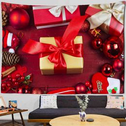 Christmas Decor Tapestry Psychedelic Black Starry Sky Fireworks Art Wall Hanging Home Background Bedroom Living Room Decoration J220804