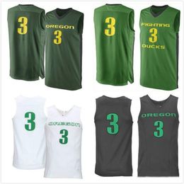 Nikivip custom XXS-6XL custom made #3 Oregon Ducks man women youth basketball jerseys size S-5XL any name number