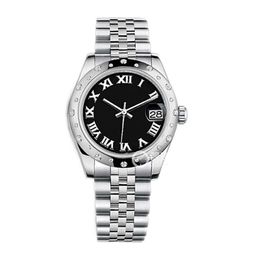 High Quality Asian Watch 2813 Sports Automatic Mechanical Ladies Wrist Watch 178344 31mm black Roman Dial Stainless Strap Fashion Datejust Valentine's Day Gift