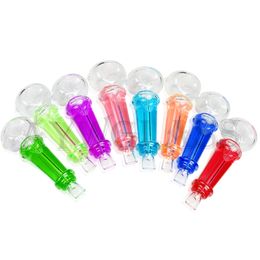 4.5 inches without any logo hookah glycerin coil bong freezable dab rigS glass smoking water pipe Oil Rig Recycler smoke bongs tobacco 14.4 mm joint size handpipes