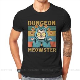 DnD Game Fabric TShirt Dungeon Meowster Classic T Shirt Oversized Men Clothes Design Big Sale 220407