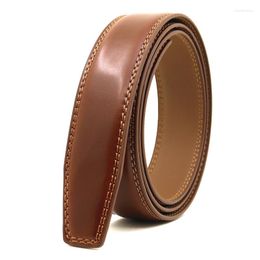 Belts Large Size Belt No Buckle For Automatic Genuine Leather Without Men Women 3.5cm WideBelts