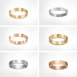 Love Screw Band Ring Classic Luxury Designer Design Titanium Steel Jewelry Men Promise Women Wedding Rings