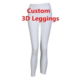 Fashion Women Legging Personality 3D Print Leggings Customize Push Up Elastic Fitness Design Trousers Drop Wholesalers 220707