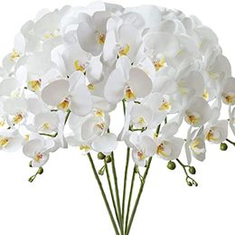 Decorative Flowers & Wreaths Artificial Flower 45cm/17'' Long Stem Faux Orchid Fake For Home Living Room Bedroom Decor Arrangement V