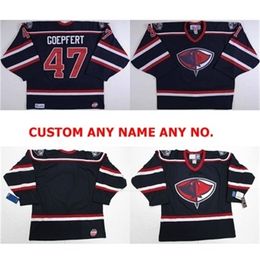 C26 Nik1 Wholesale 2016 Customise ECHL South Carolina Sting Rays Mens Womens Kids 47 Bobby Goepfert Hockey Jerseys Goalit Cut Custom Any Name Any NO.