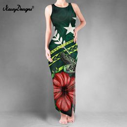 Noisydesigns Dresses For Women 4xl Hibiscus Blossom Printing Female Slit Vest Dresses Summer Bodycon Vestidos De Fiesta 220627