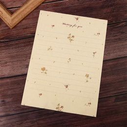 Gift Wrap Notepad Stationery Valentine's Day Letter Pad Fresh Letterform Envelopes Writing Paper Elegant Floral PaperGift