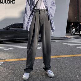 NIJIUDING Women Suit Pants Spring Office Lady Long Trousers 2020 New Autumn Solid Loose High Waist Pant Vestodo Female Pants LJ200813