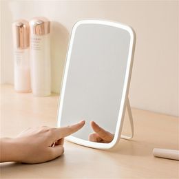 Intelligent Portable Makeup Mirror Desktop Led Light Folding Dormitory 220509
