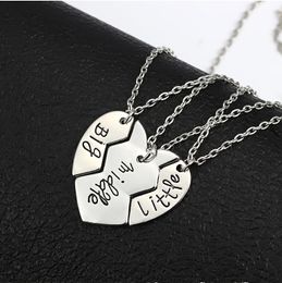 Pendant Necklaces Three Piece Set Heart Letter Sister Necklace Elegant Girl Friendship Friend Jewellery Birthday Gift SelectionPendant