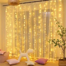 Strings 3x2m 3x3m 6x3m Luces Curtain Icicle String Fairy Light Christmas Guirlande 300 LEDs For Outdoor Party Weeding XMAS DecorLED LED