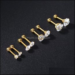 Stud Pretty Stainless Steel Jewellery 316L Helix Barbell Ear Piercing Cartilage Ring Beautifly Luxury Earring Vipjewel Drop De Vipjewel Dh3Cv